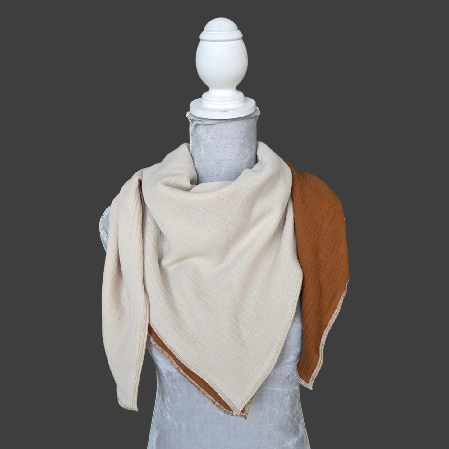 Musselin Halstuch Damen - 2-farbig - Traum Tuch