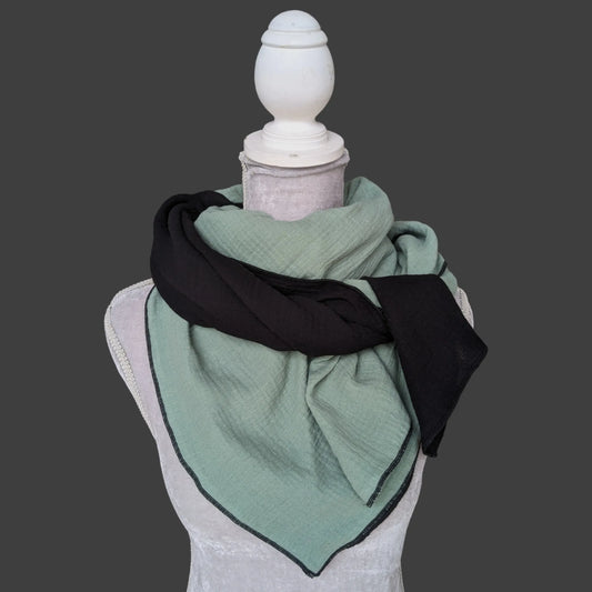 Musselin Halstuch Damen Black Edition