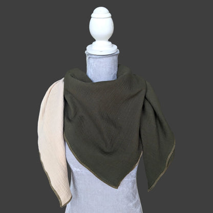 Musselin Halstuch Damen - 2-farbig - Traum Tuch