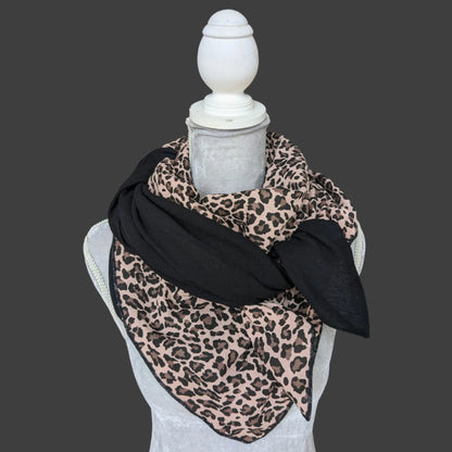 Musselin Halstuch Damen - Black Edition - Traum Tuch