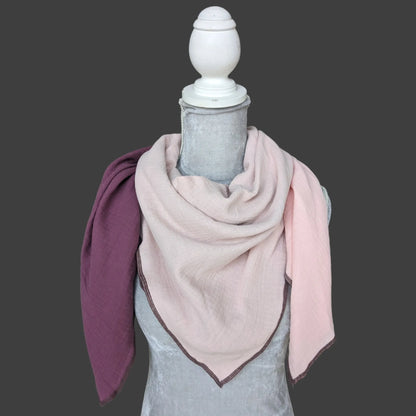 Musselin Halstuch Damen - 2-farbig - Traum Tuch