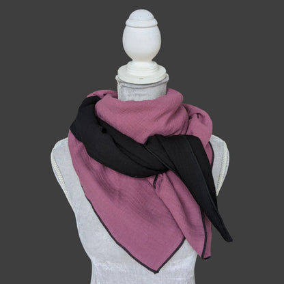 Musselin Halstuch Damen - Black Edition - Traum Tuch