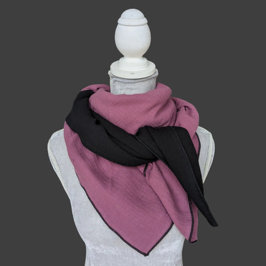 Musselin Halstuch Damen - Black Edition - Traum Tuch