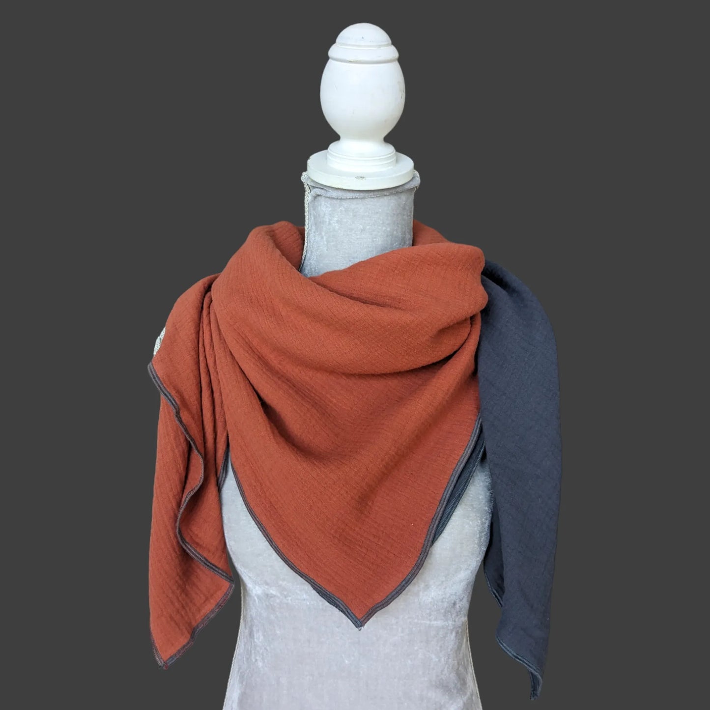 Musselin Halstuch Damen - 2-farbig - Traum Tuch