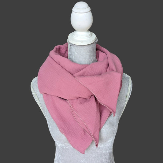 Musselin Halstuch Damen - Altrosa dunkel - Traum Tuch